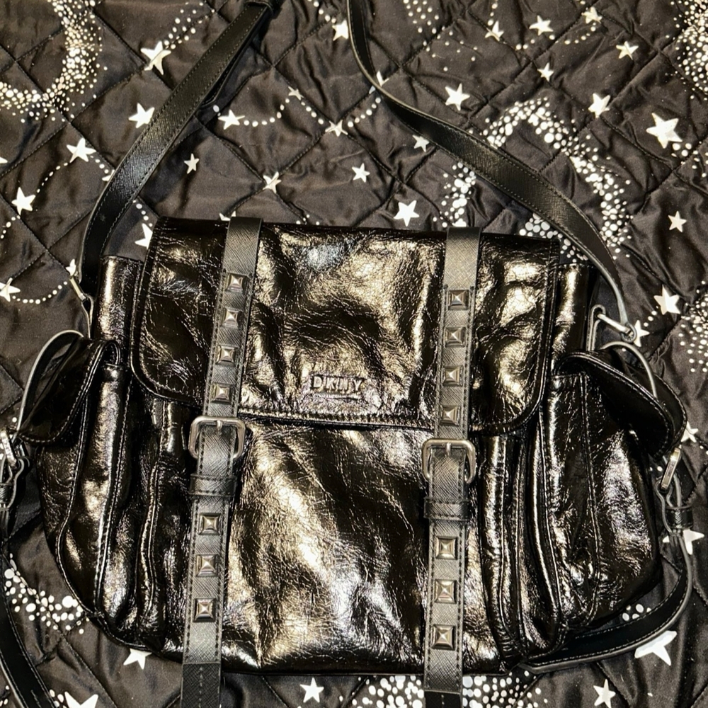 Black Leather Crossbody Bag